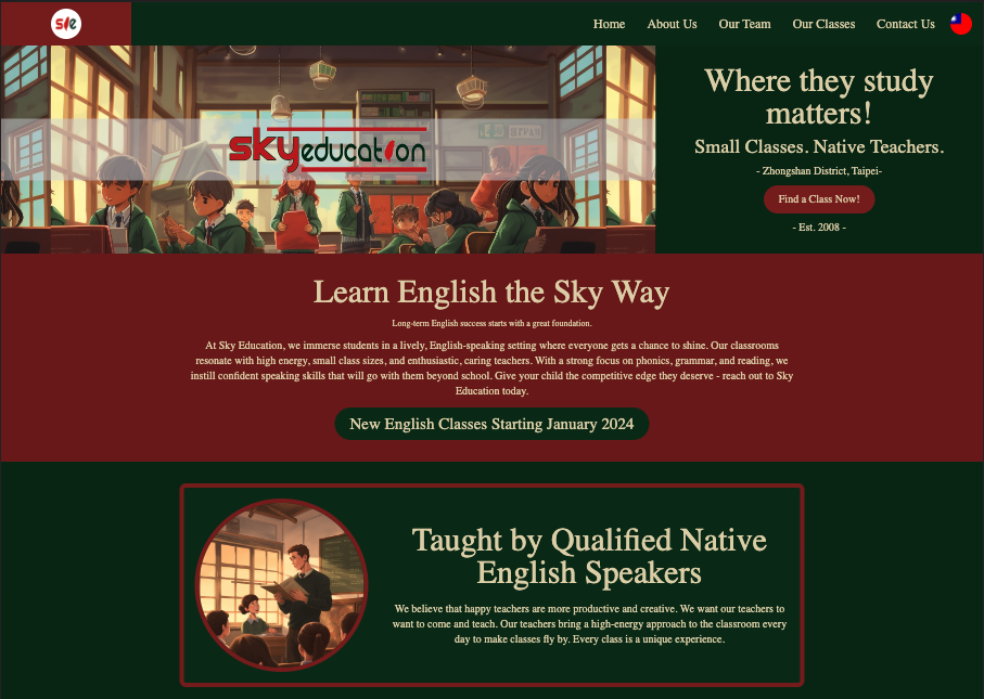 sky education home page